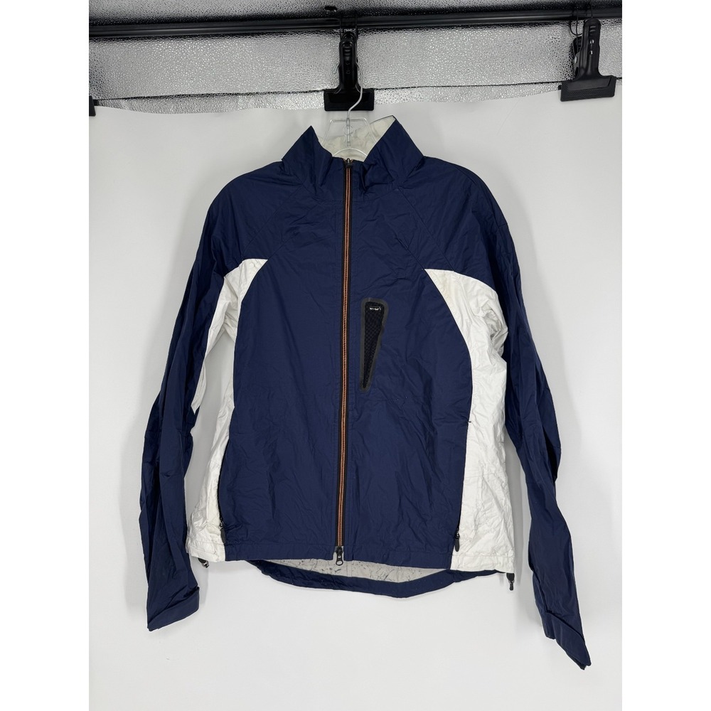 Polo Ralph Lauren Windbreaker Rain Jacket Mens Medium Navy Hooded Full Zip Up